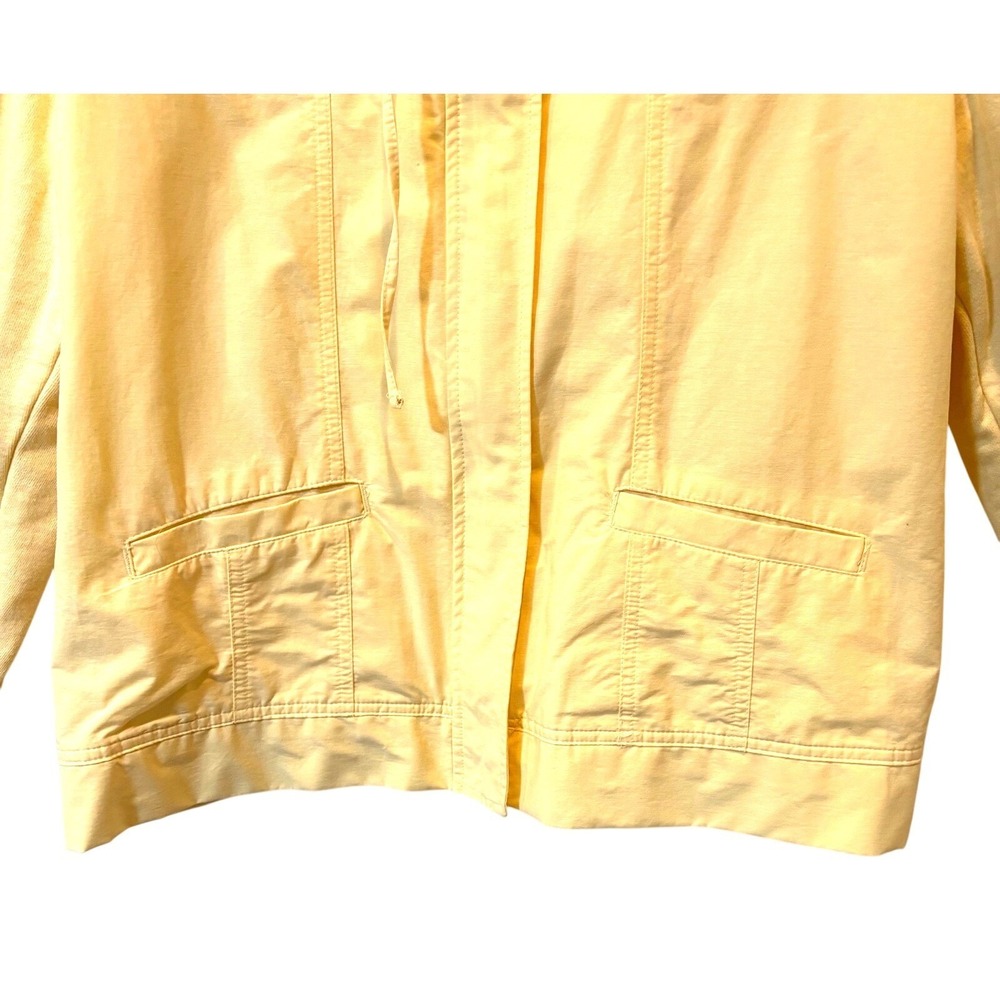 Croft&Barrow Women Zip-Up Jacket Soft Yellow Size XL Lightweight Utility Pockets - Picture 4 of 13